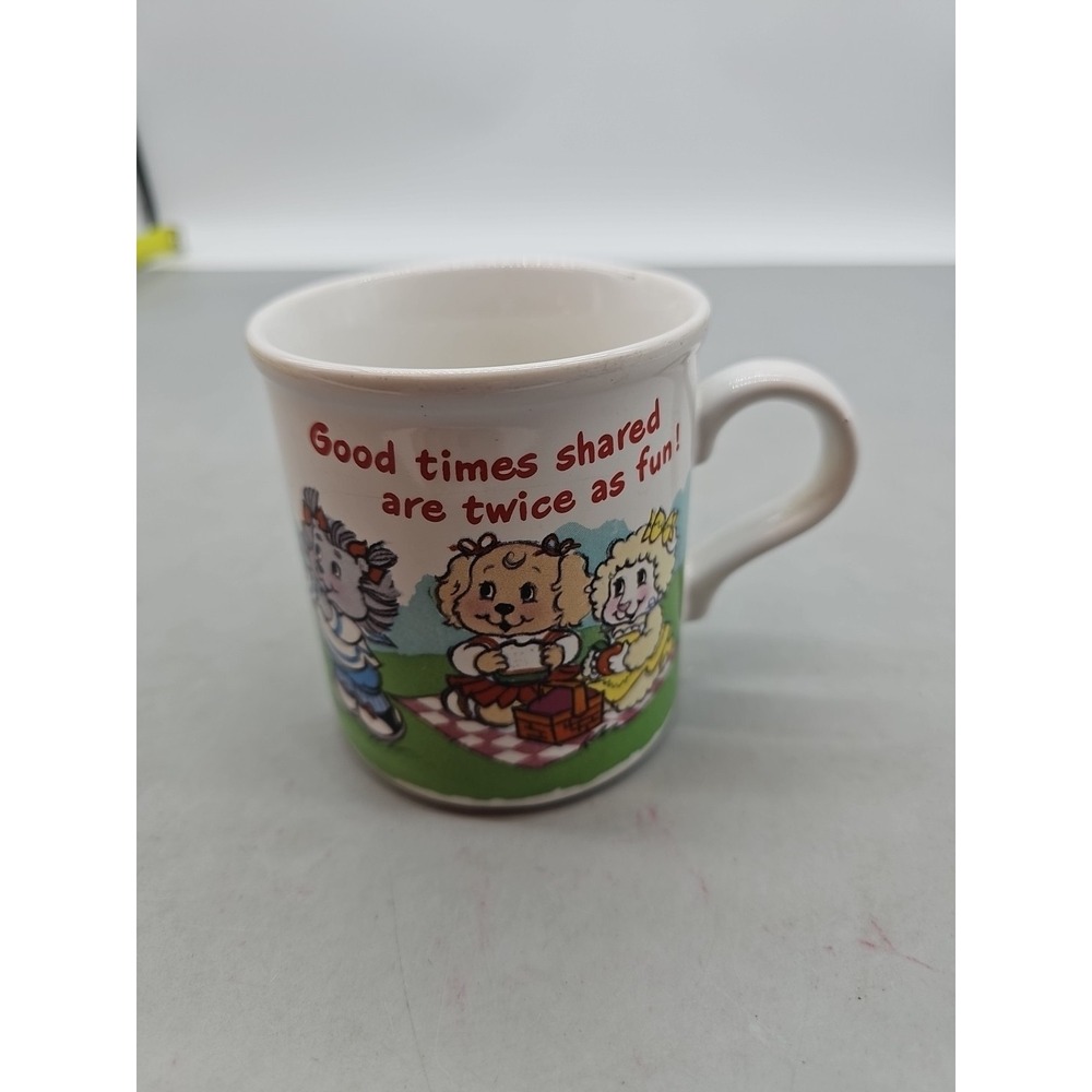Vintage 1980's GET ALONG GANG Coffee Mug STONEWARE American Greetings Cartoons‎